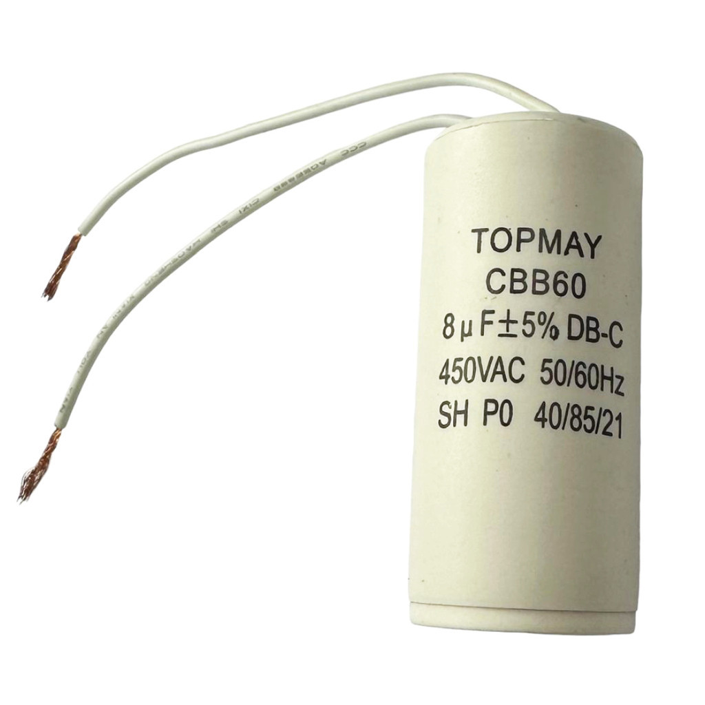 CAPACITOR DE PARTIDA - ACV 8UF X 450V - 8 UF X 450 VAC - CBB60