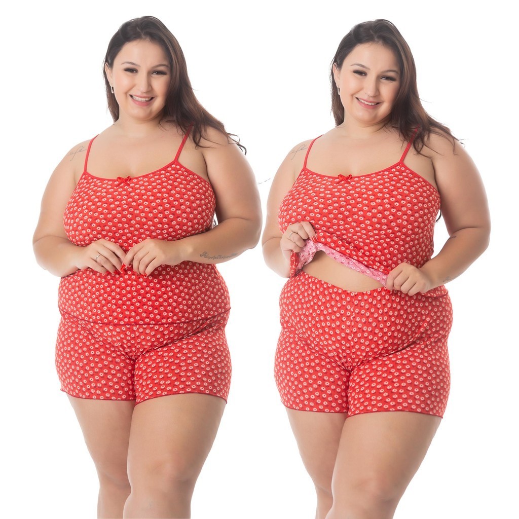 Kit 5 Baby Doll LIGANETE Plus Size Short Doll Pijama XGG Feminino Dormir Conjunto Promoção Barato Dormir Confortável — imagem 2 de 2