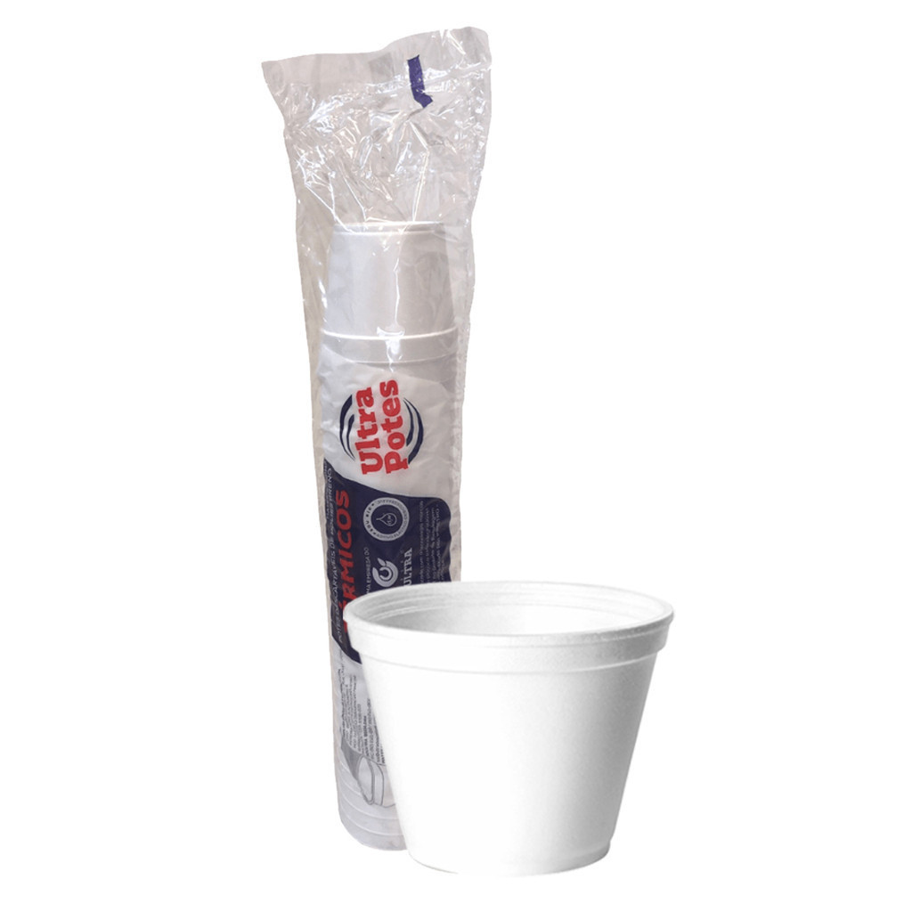200 POTES DE ISOPOR 480ML DESCARTÁVEL TÉRMICO CALDO SOPA SORVETE AÇAÍ