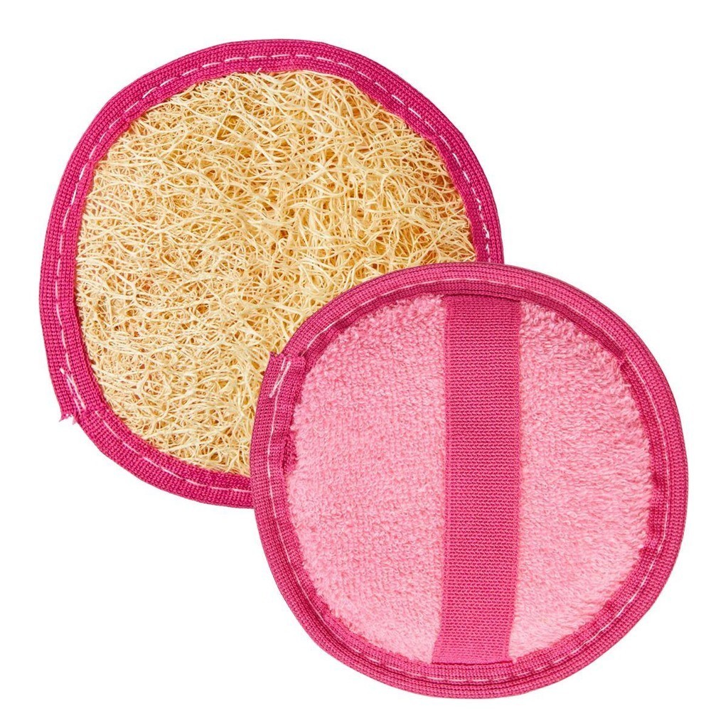 BUCHA VEGETAL FACIAL RICCA REDONDA ROSA CÓD.3425