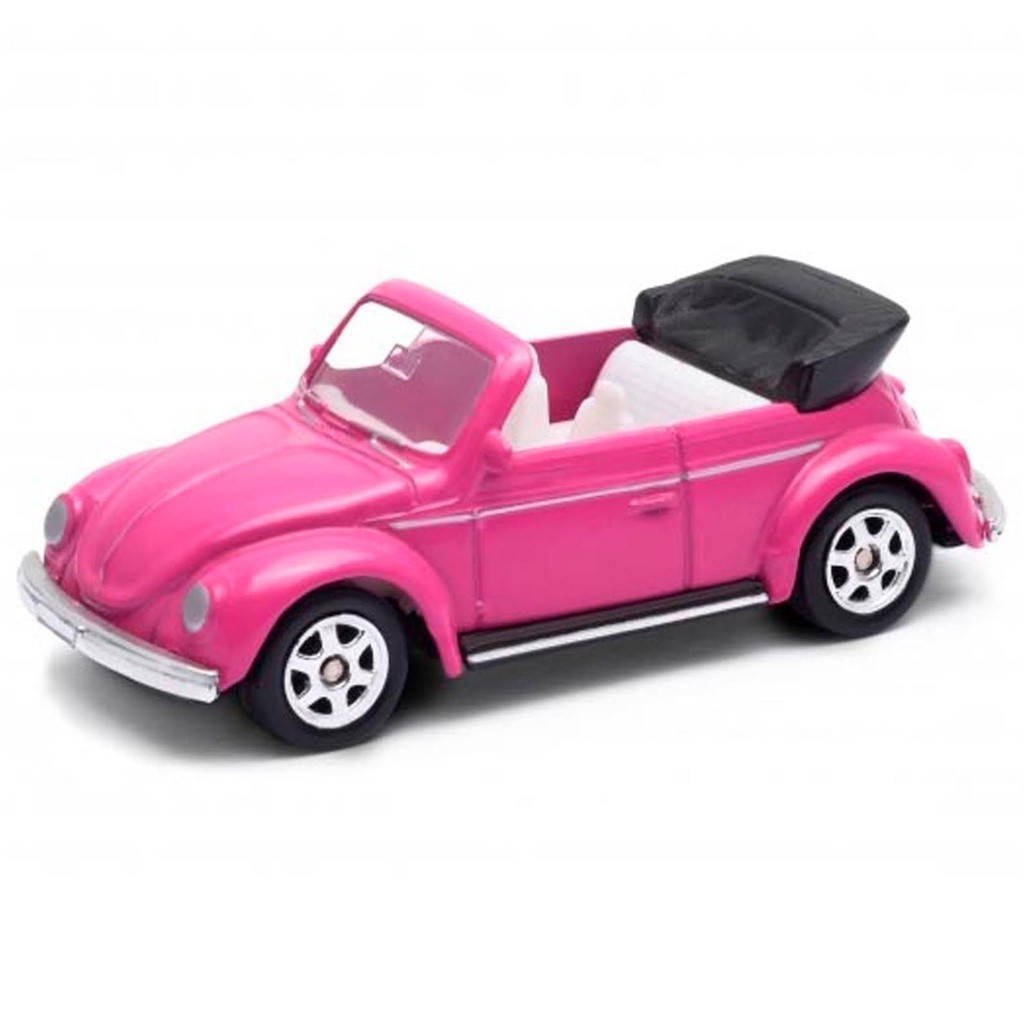 Miniaturas Vw Fusca Conversível Rosa Califórnia Minis Welly
