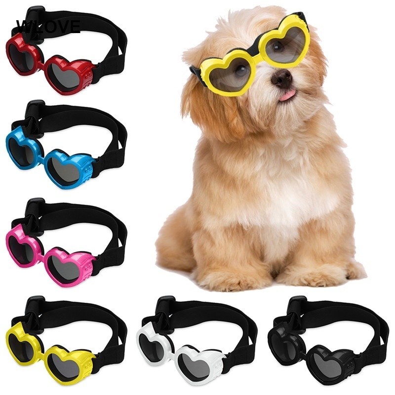 1 Óculos De Sol Em Forma De Coração Para Cachorros , Alça Ajustável Gatos , Acessórios Animais De Estimação (WL2BR0627) em Oferta na Shopee