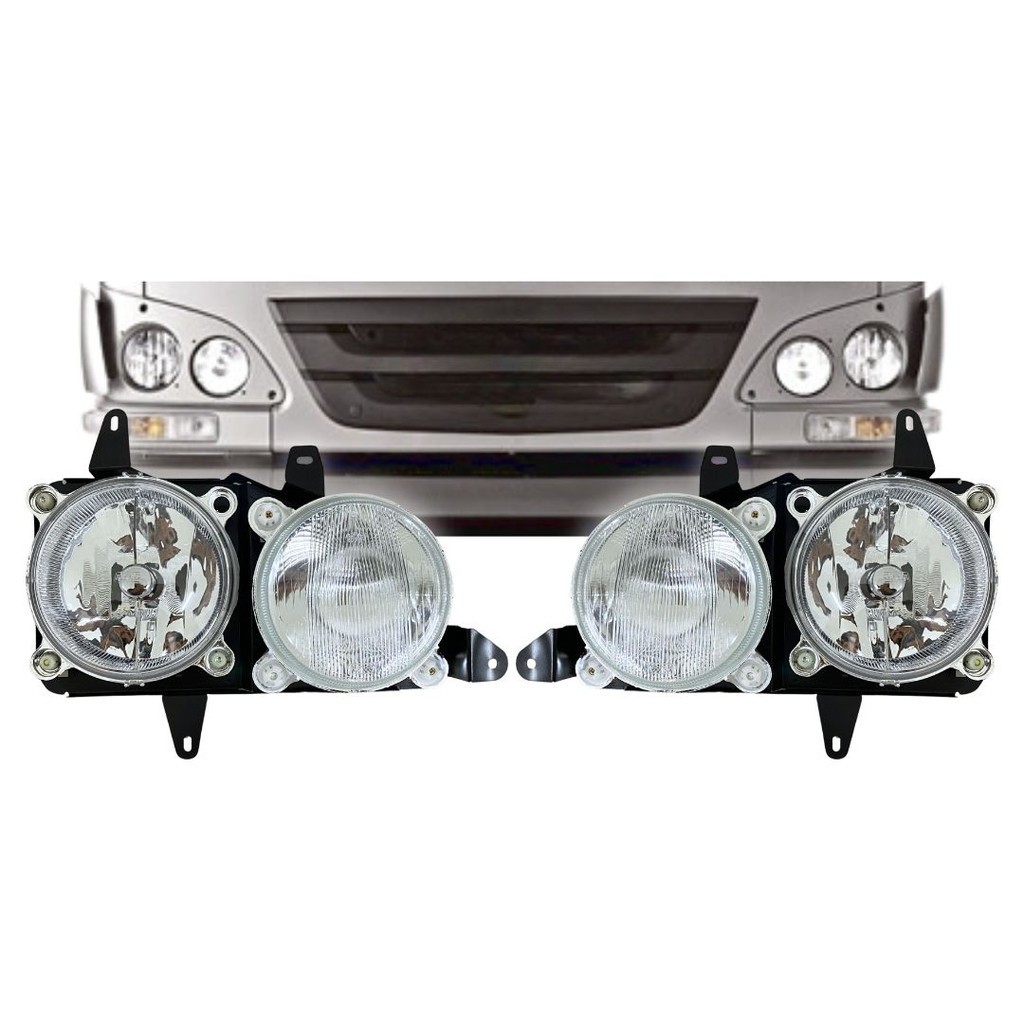 Par Farol Principal Duplo Compatível Mb Accelo 815 915C 1016 em Oferta na Shopee