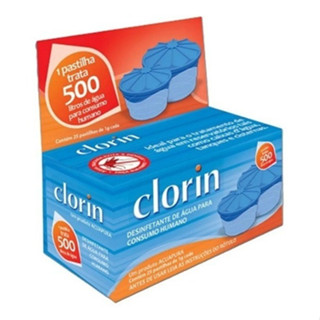25 Pastilhas Purificadora 500 Litros Água Potável Clorin em Oferta na Shopee