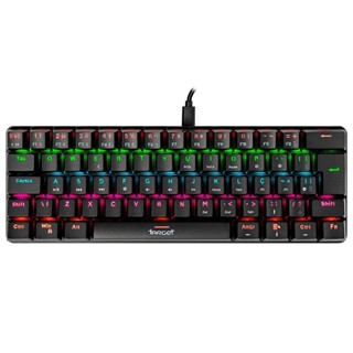 Teclado Mecanico Gamer TGT Sherman Compacto, Rainbow, ABNT2, Switch Azul, Preto, TGT-SHTKL...