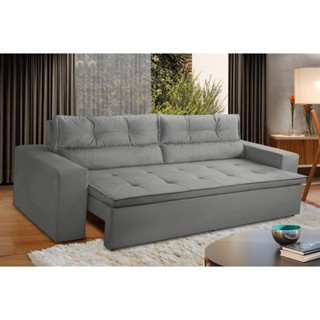 Sofá Retrátil e Reclinável 3 lugares com Molas 1,80m Vegas Suede Adonai Estofados