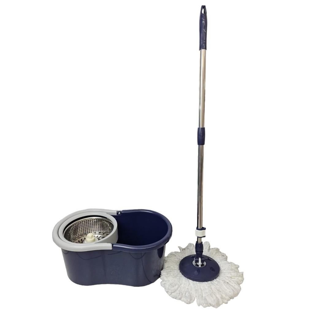 MOP TORNADO COM CESTO EM INOX E BALDE AZUL 1 REFIL PERFECT PRÓ