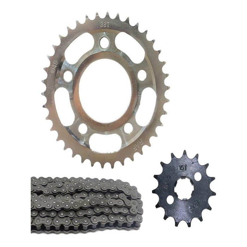 Kit Relacao Cbx 200 Reduzida Coroa 38 Pinhao 15 Com Retentor