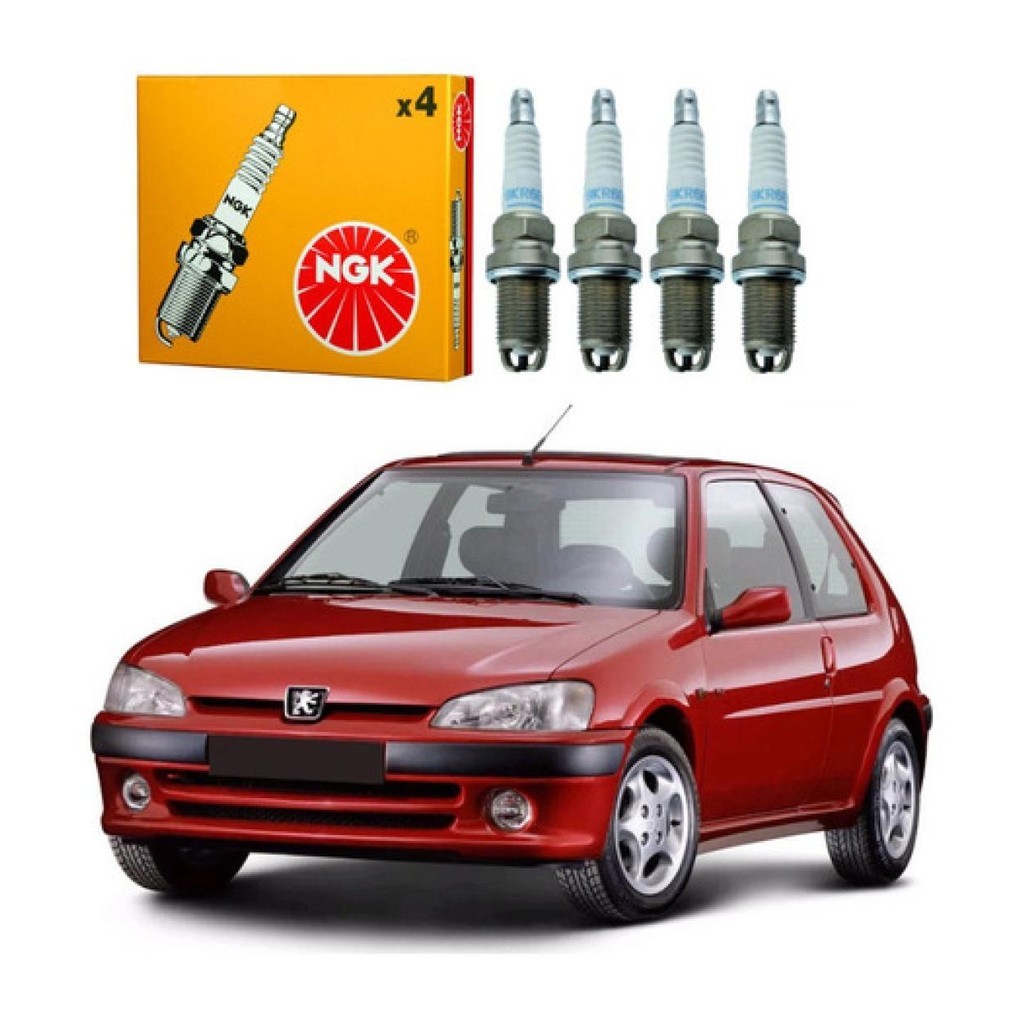 Jogo Velas Ngk Peugeot 106 1.0 8v 2000