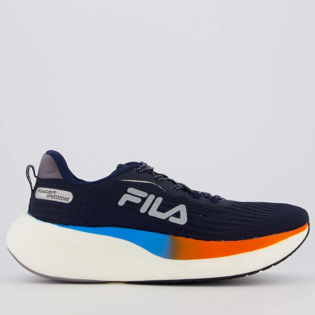 Tênis Fila Racer Speedzone Marinho e Grafite em Oferta na Shopee