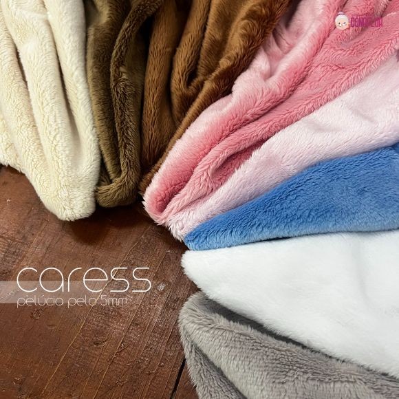 Pelúcia Caress 1Metro tecido Pelô Baixo não desfia, ideal para Mantas Bebê e Infantil em Oferta na Shopee