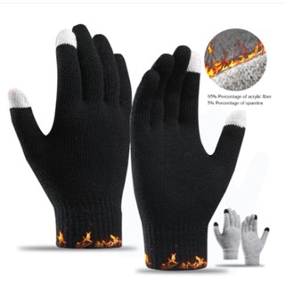 Luvas De Malha Suave Inverno Quente Smart Phone touch Screen Luvas De Dedos Completos Luvas De Toque Para Mulheres