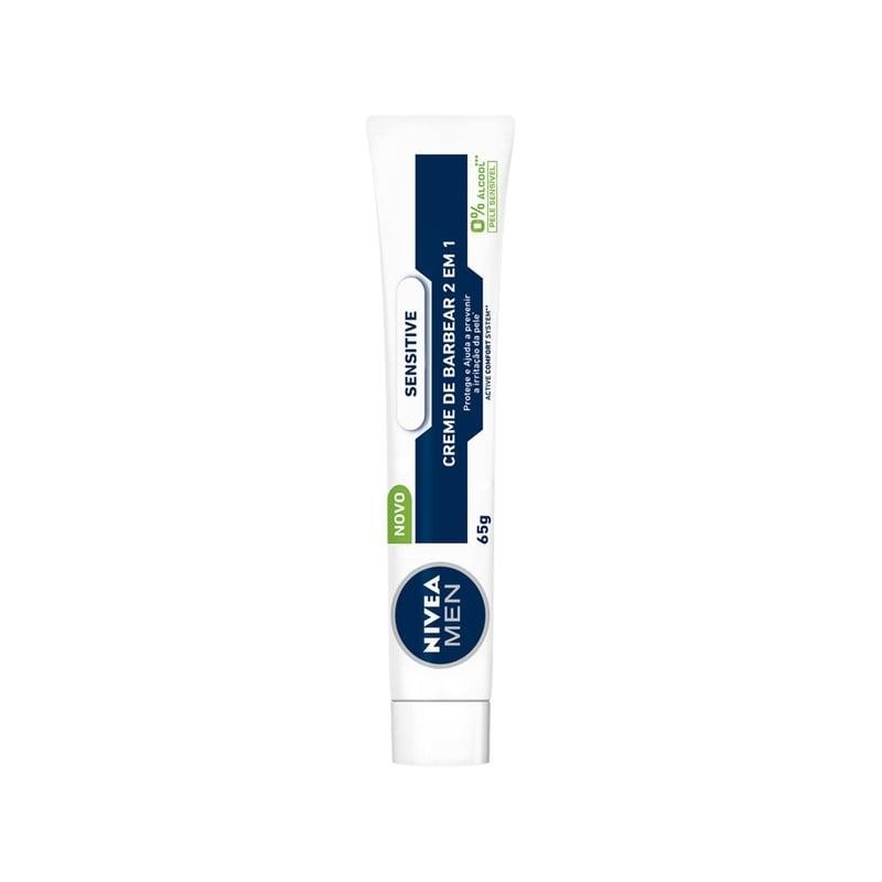 Creme de Barbear 2 em 1 Nivea Men Sensitive 65g em Oferta na Shopee