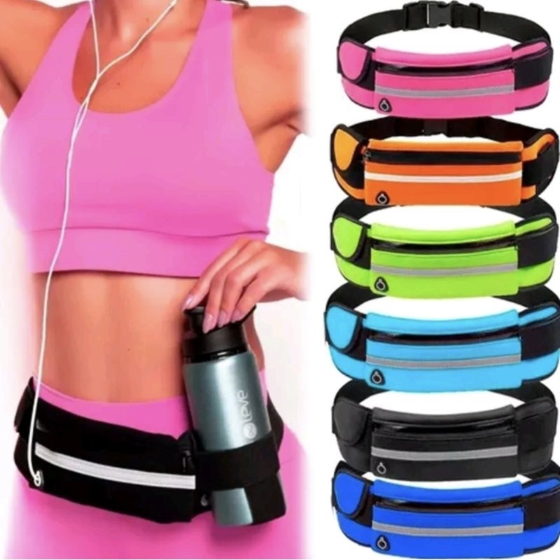 Bolsa Pochete Colorida Unissex Esportiva Sem Volume Compacta Leve impermeável porta celula...