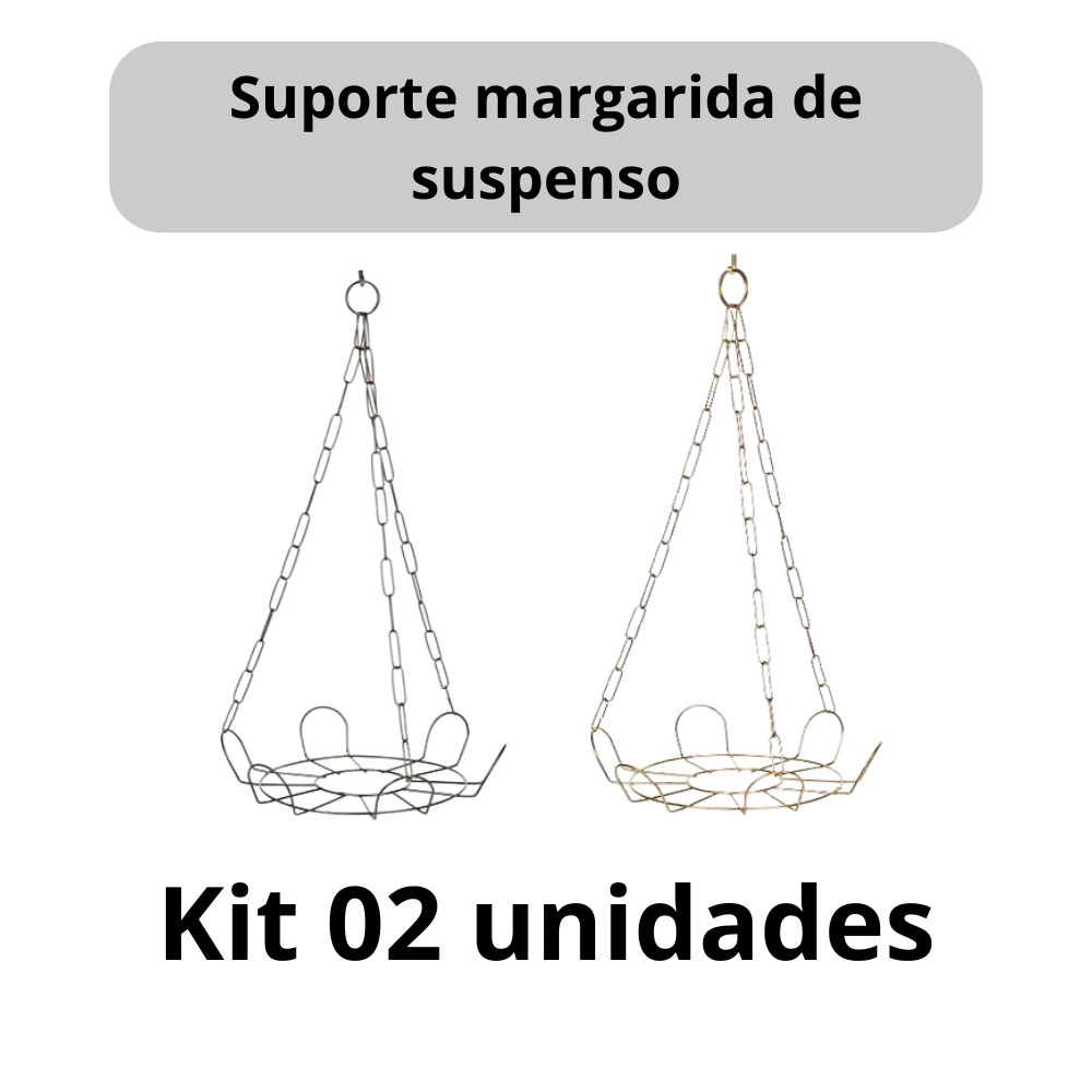 Kit 02 Suportes Margarida suspenso para vaso de plantas em Oferta na Shopee