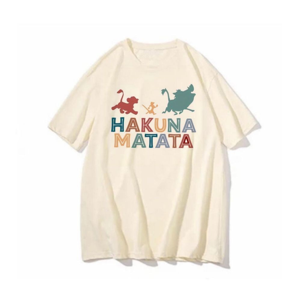 Camiseta Hakuna Matata rei leao simba pumba desenho cartoon camisa divertida estampada Qualidade Preço Baixo