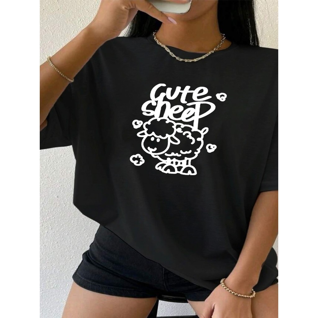 T Shirt Blogueirinha Estampada Camiseta Feminina Oversized Moderna Aesthetic Confortavel Casual