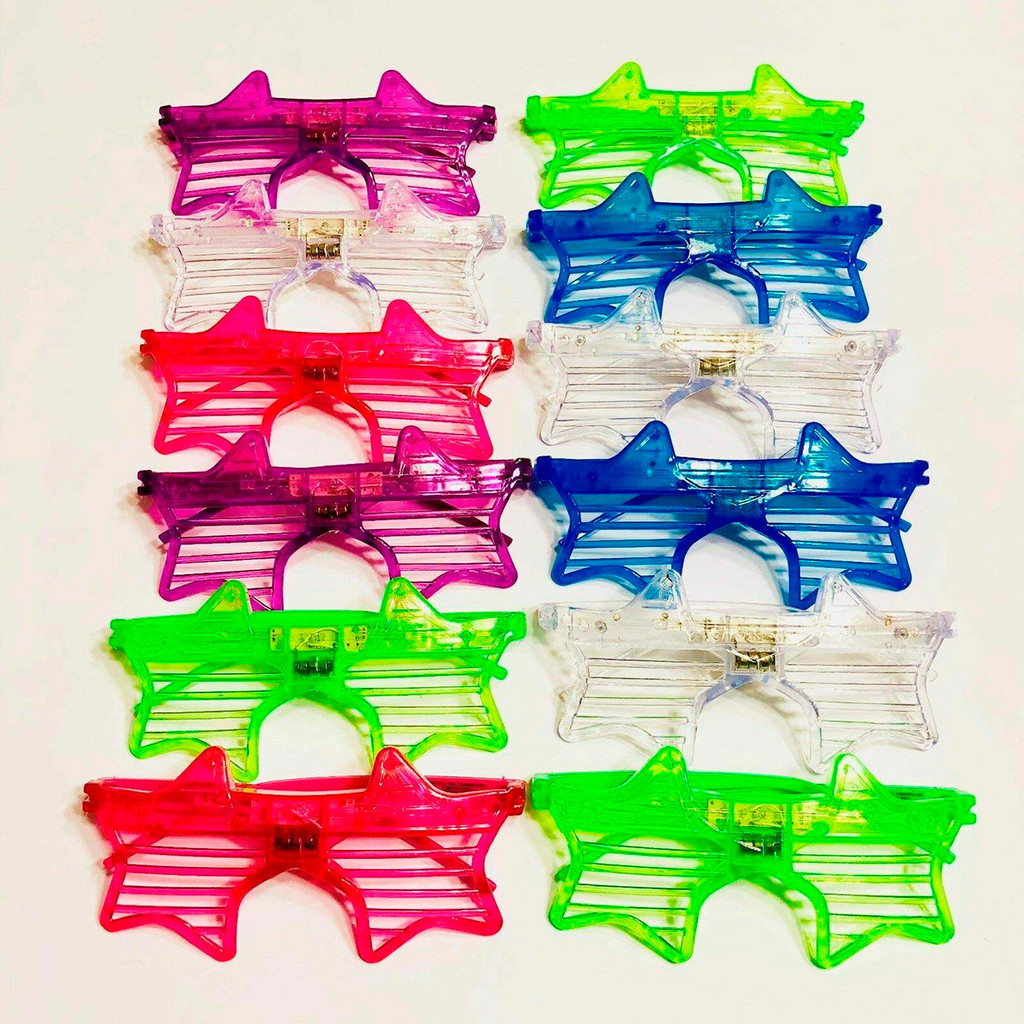 Óculos Led Formato Estrela Para Festas Pisca Balada Carnaval