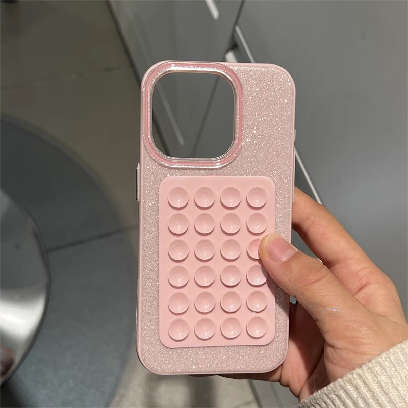 Capa De Telefone IMD Glitter Para iPhone 17 Pro Max 17 Air 16 15 14 Plus 16E 11 12 13 7 8 XR X XS SE2 Ventosa 3D Airbag em Oferta na Shopee