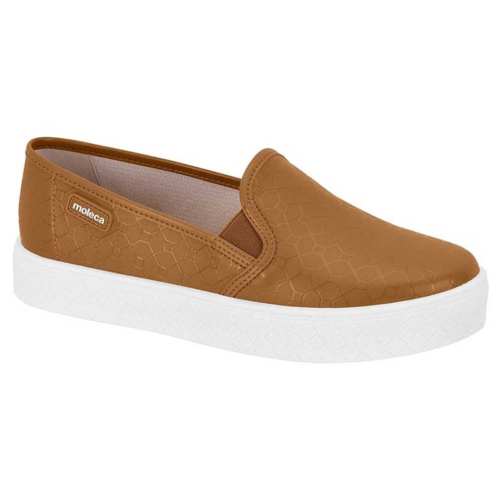 Tênis Feminino Slip On Flatform Camel Moleca 5712.304