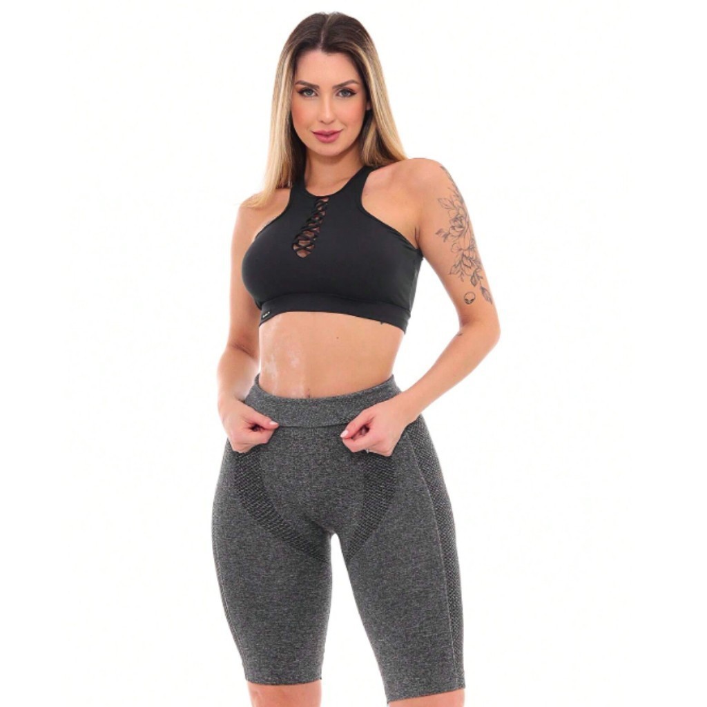 Short Bermuda Fitness Feminino Empina Bumbum Modelo Esportivo Tamanho Unico em Oferta na Shopee
