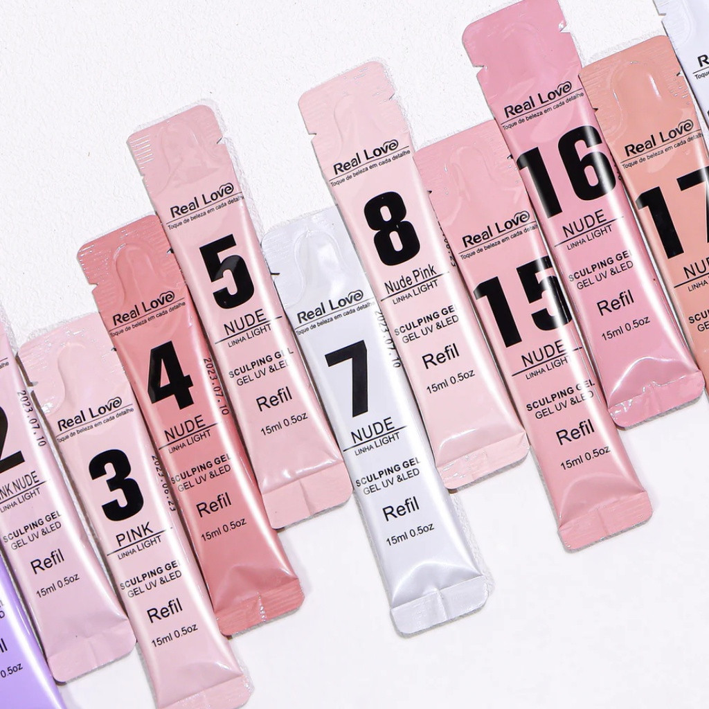 Refil Gel de Modelagem para Unhas Sculpting Gel Linha Light 15ml - Real Love em Oferta na Shopee