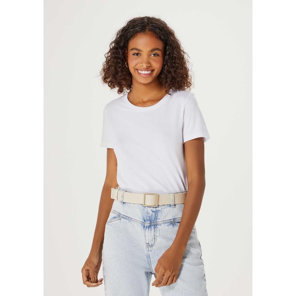 Blusa Básica Feminina Manga Curta Slim World Hering