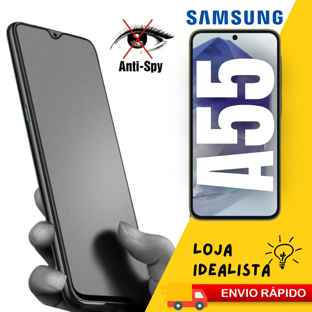 Pelicula Ceramica Fosca Privacidade 9D 3D P/ Samsung Galaxy A55 5G Film Matte Antispy Envio Rapido