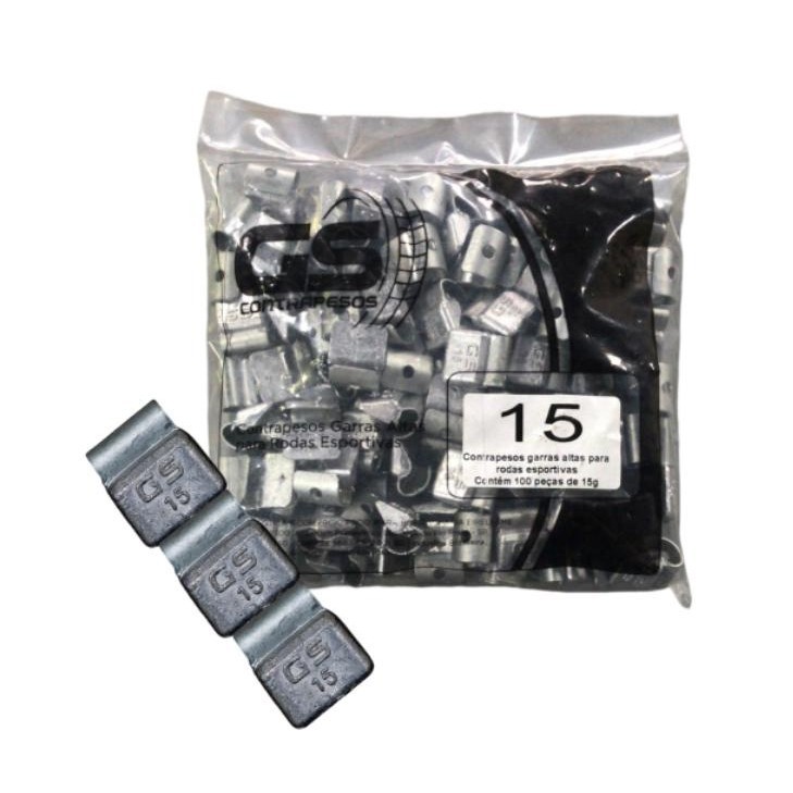 Chumbo para Balanceamento Garra Alta  15 Gramas Pacote Com 100 Pecas em Oferta na Shopee