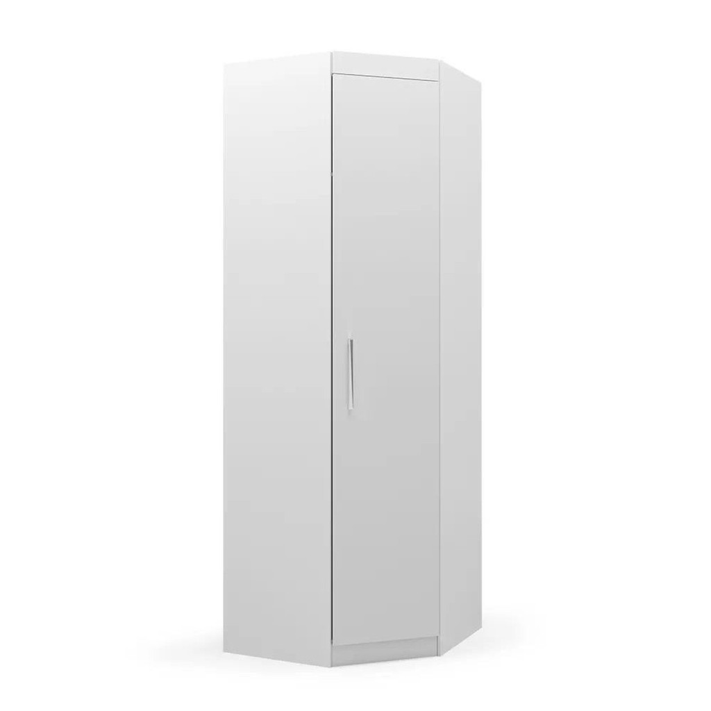 Guarda Roupa Casal Modular Canto 1 Porta Gênova Plus Branco - Home & Living