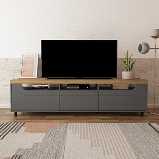 Rack para TV até 75 Polegadas 2m Mercury Carvalho/Grafite em Oferta na Shopee