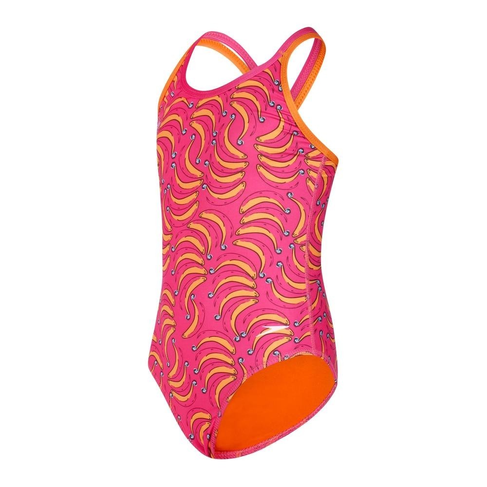 Maiô Infantil Cross Duo Alças Finas Cruzadas Nas Costas Proteção UV Antiodor Speedo - BANANA SHOCK