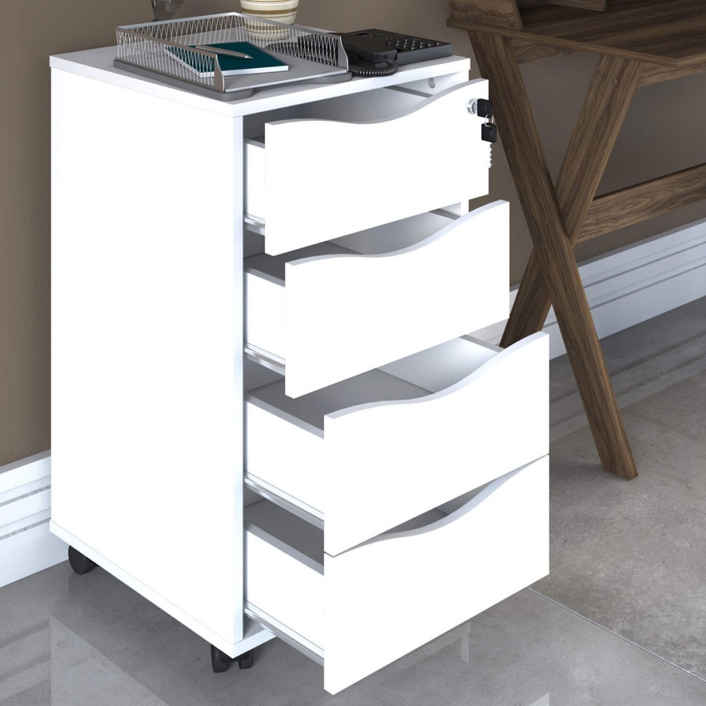 GAVETEIRO Com Rodízios BIT 4 Gavetas em Oferta na Shopee