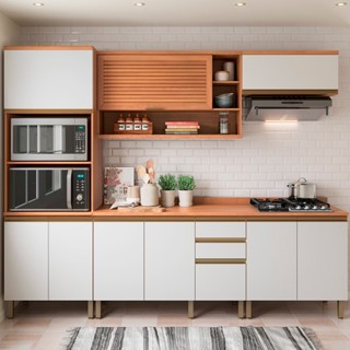 Cozinha Completa Macadâmia 9 Portas 3 Gavetas 914423 em Oferta na Shopee