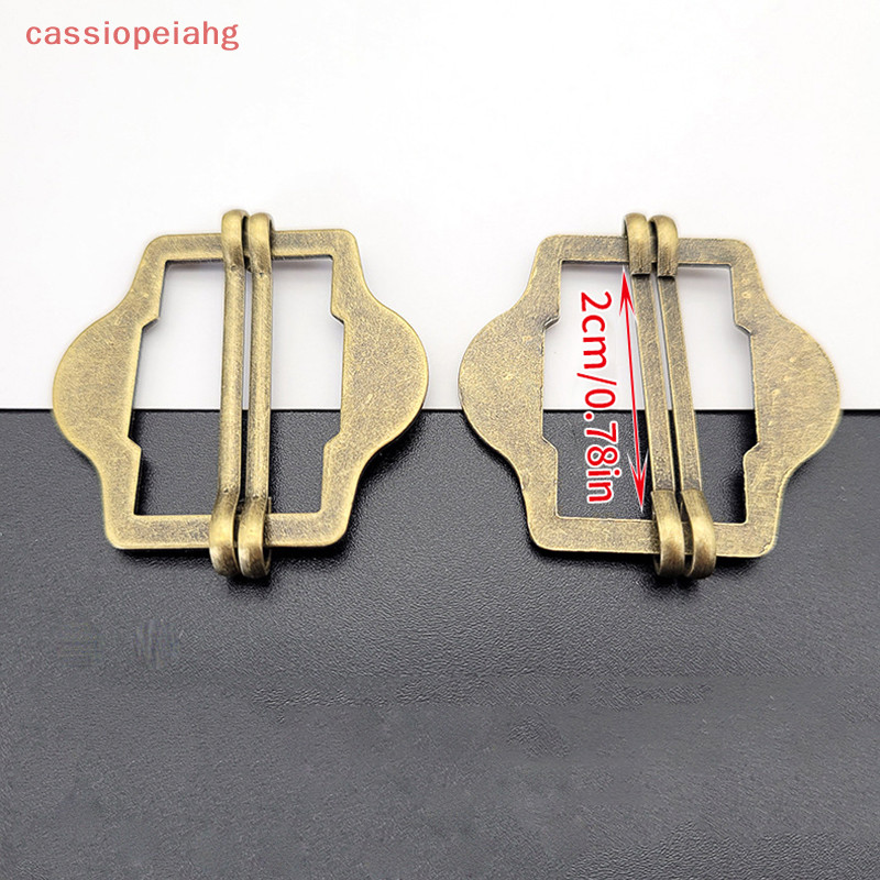 (cassiopeiahg) 3 Peças De Metal Com Duas Slides-Fivelas Brilhantes Para Terno Colete Ombro Bolsa De Couro Alça Cinto Aju