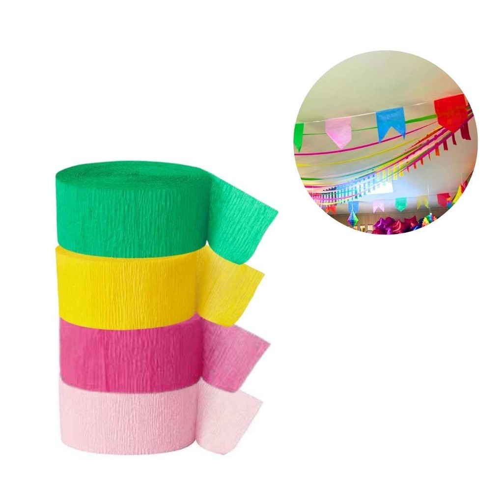 Serpentina Colorida Festa Junina Carnaval Decoração Kit C/4 em Oferta na Shopee