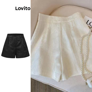 Lovito Elegante Shorts Básicos para Mulheres LNE20142 (Multicolorido)