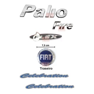 Emblemas Palio Fire Flex Celebration + Fiat Traseiro 07 À 08 em Oferta na Shopee