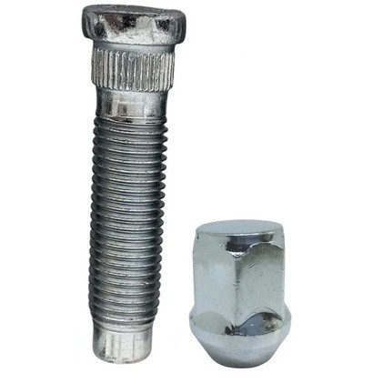 Kit 02 Prisioneiro e 02 Porca Cromada Roda Chevrolet GM Onix Prisma Cobalt