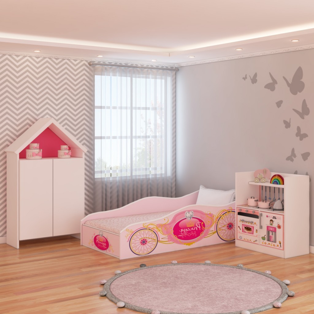 Quarto Infantil Completo Viagem Encantada 4 Portas 1 Gaveta em Oferta na Shopee