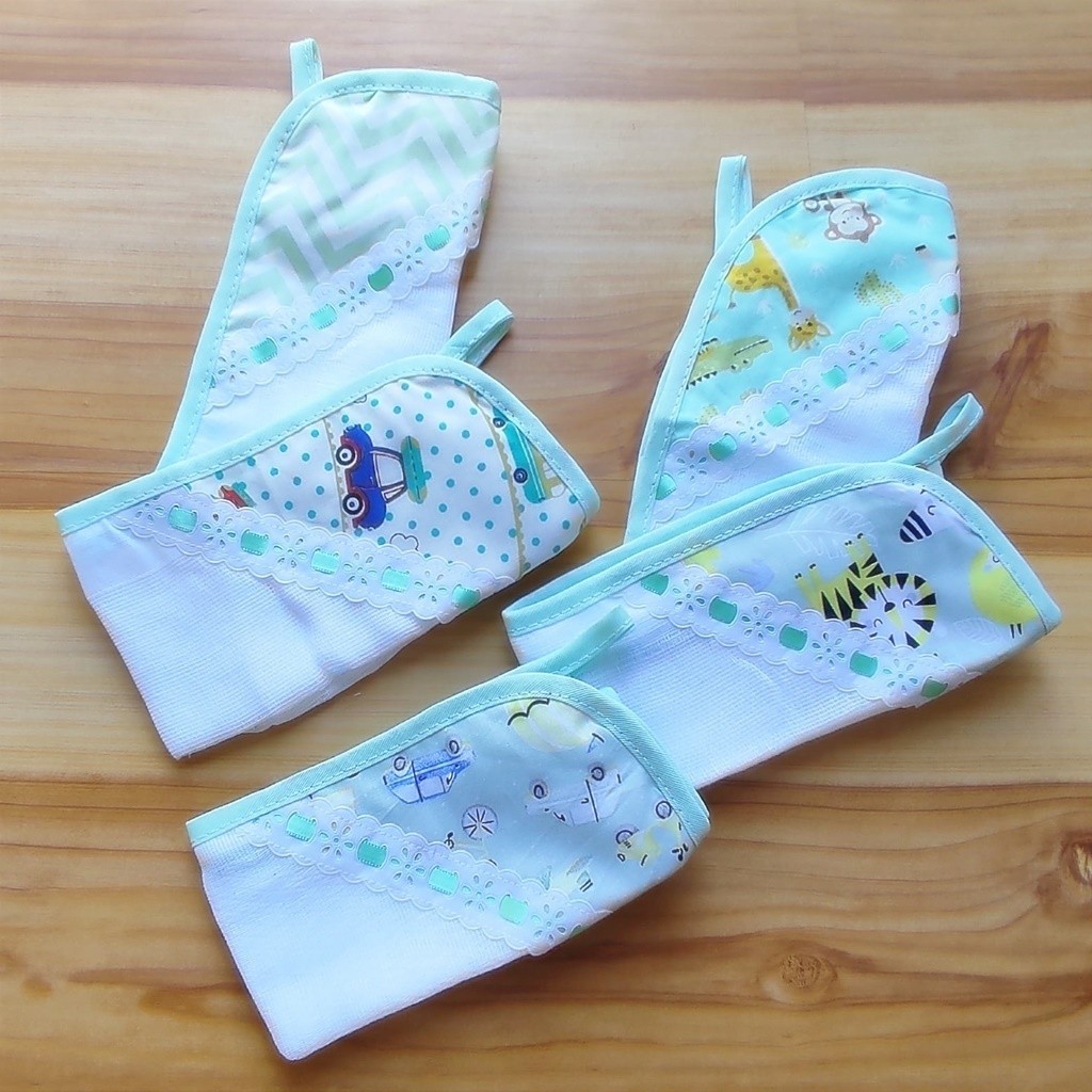 Toalhinhas de Bebê para Boca Com Porta Chupeta Kit c/5 100% de algodão Bebê