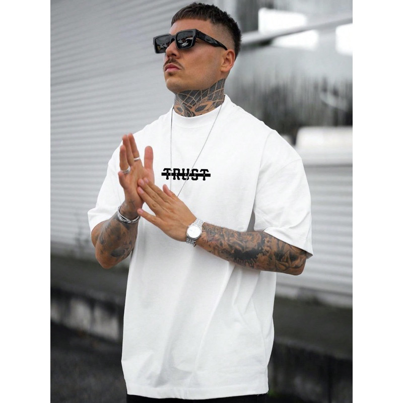 Camiseta Masculina Exclusiva Trust casual girnga T-shirt Camisa Premium Style Lançamento Lançamento Envio Imediato
