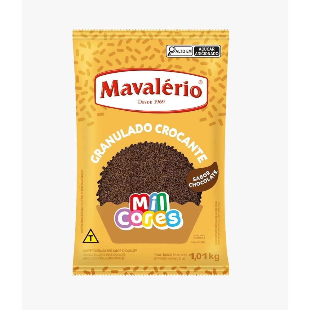 Chocolate Granulado Crocante 1kg - Mavalerio em Oferta na Shopee