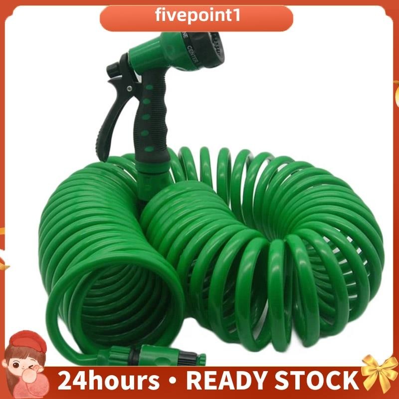 Espiral Flexível Enrolada Para Lavagem De Carros De Jardim Mangueira De Água Limpa Com Bocal Domésticos