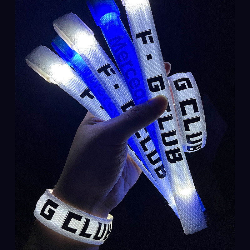 1x LED Luminous Braceletes Corporate Event Party Concert Braceletes Personalizado Fluorescentes Pronto Estoque