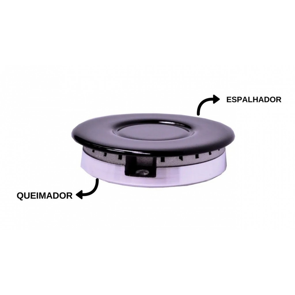 Kit Espalhador + Queimador Grande Fogão Cooktop Fogatti