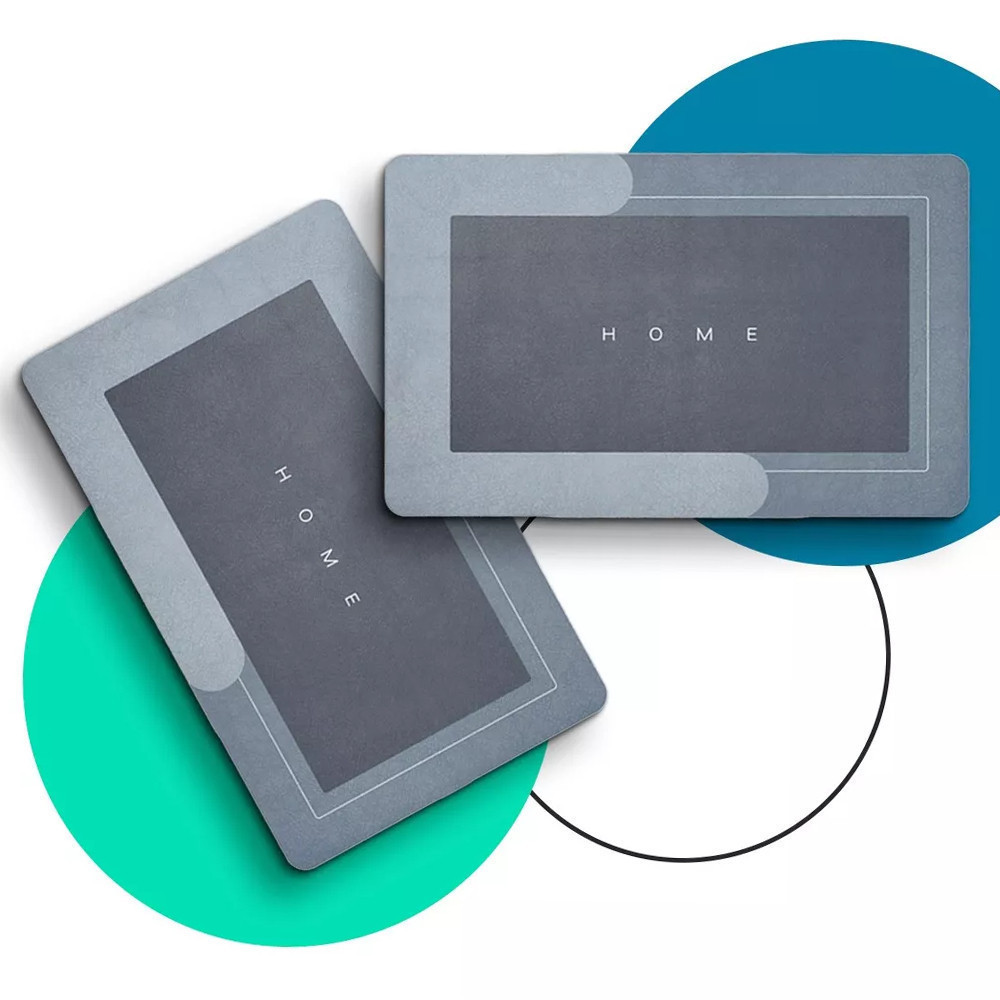 Tapetes de Banho Retangular Cores sortidas Absorvente de Secagem Rapida Atiderrapante de Banheiro/Porta de Entrada Antiderrapante e Absorção Superior Confortável para Entrada, Banheiro, Chuveiro e Quarto