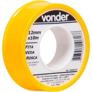 Fita Veda Rosca 12mmx10m Vonder - 1026001210 em Oferta na Shopee