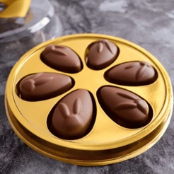 20 CAIXA P/ 6 BOMBONS GOURMET - DOURADO BWB 14360 BWB EMBALAGEM (CHOCO)