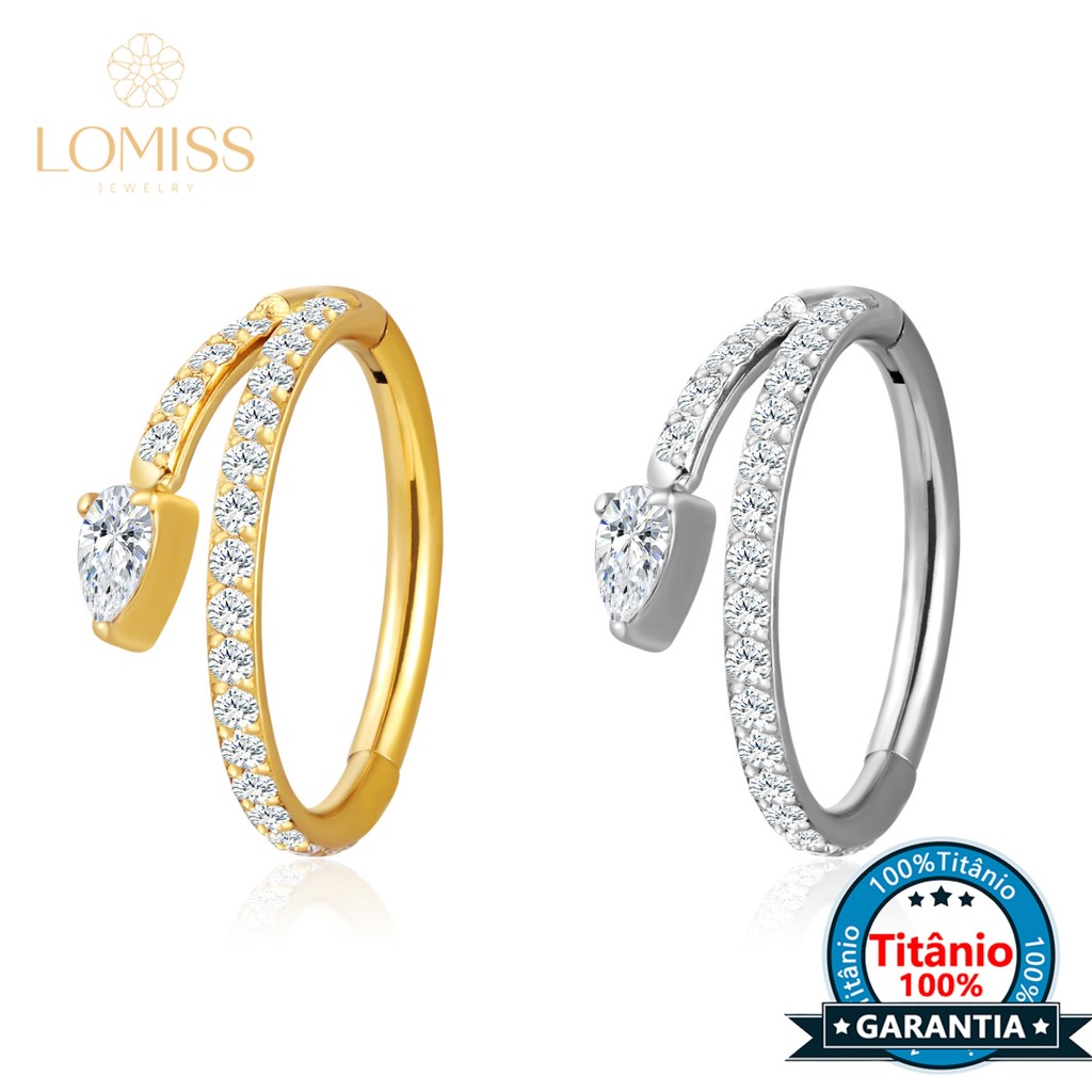 Piercing Argola Titânio Helix Septril Rook Conch Segmento Articulado Zircônia Cravejada em Oferta na Shopee